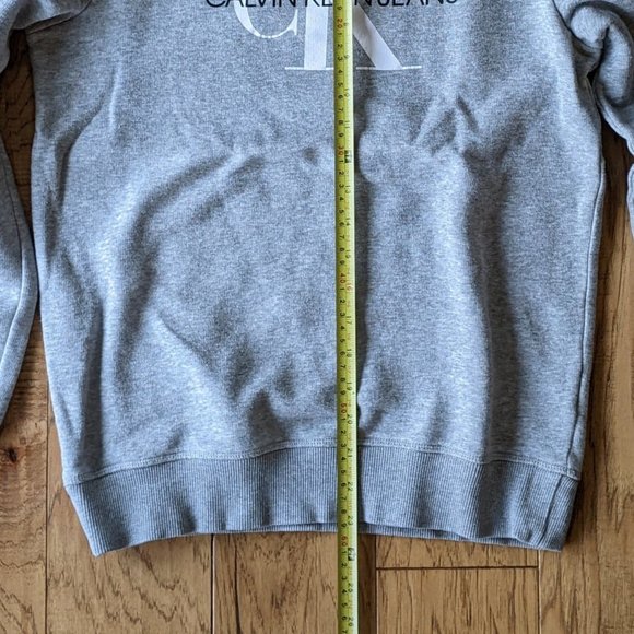 Calvin Klein CK Heather Gray Classic Pullover Sweatshirt XSmall Women / Mens - Picture 5 of 9